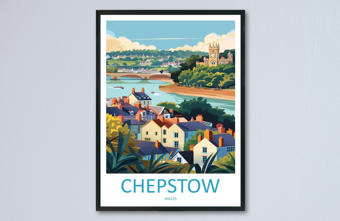 Chepstow Landscape Art Print, Nature Wall Decor