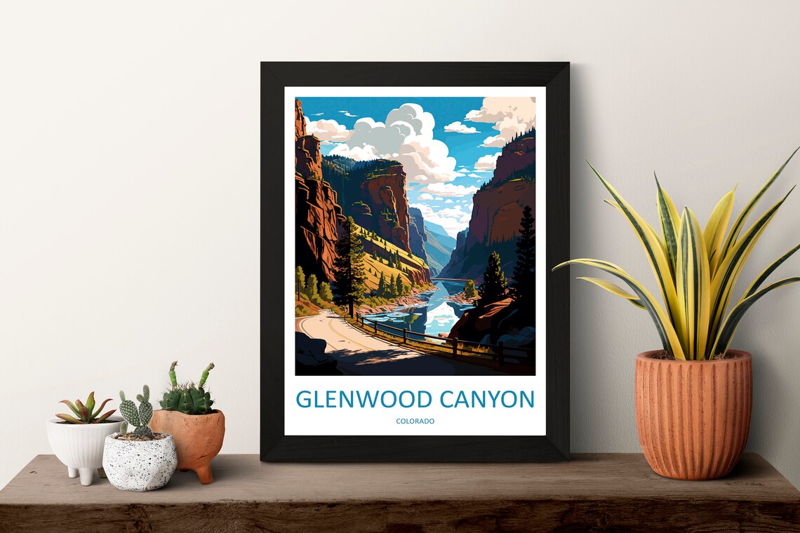 Glenwood Canyon Travel Poster, Colorado Wall Art - Image 3