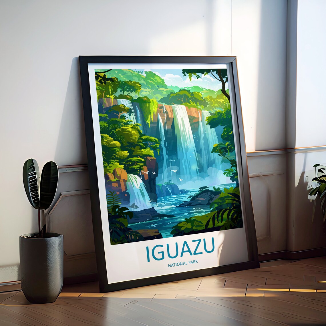 Iguazu Falls Travel Poster, Wall Art Print - Image 2