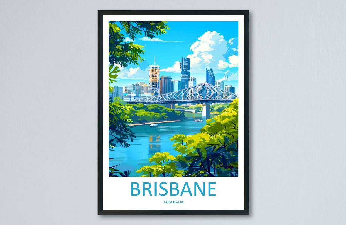 Brisbane Gift Art Lovers Travel Poster