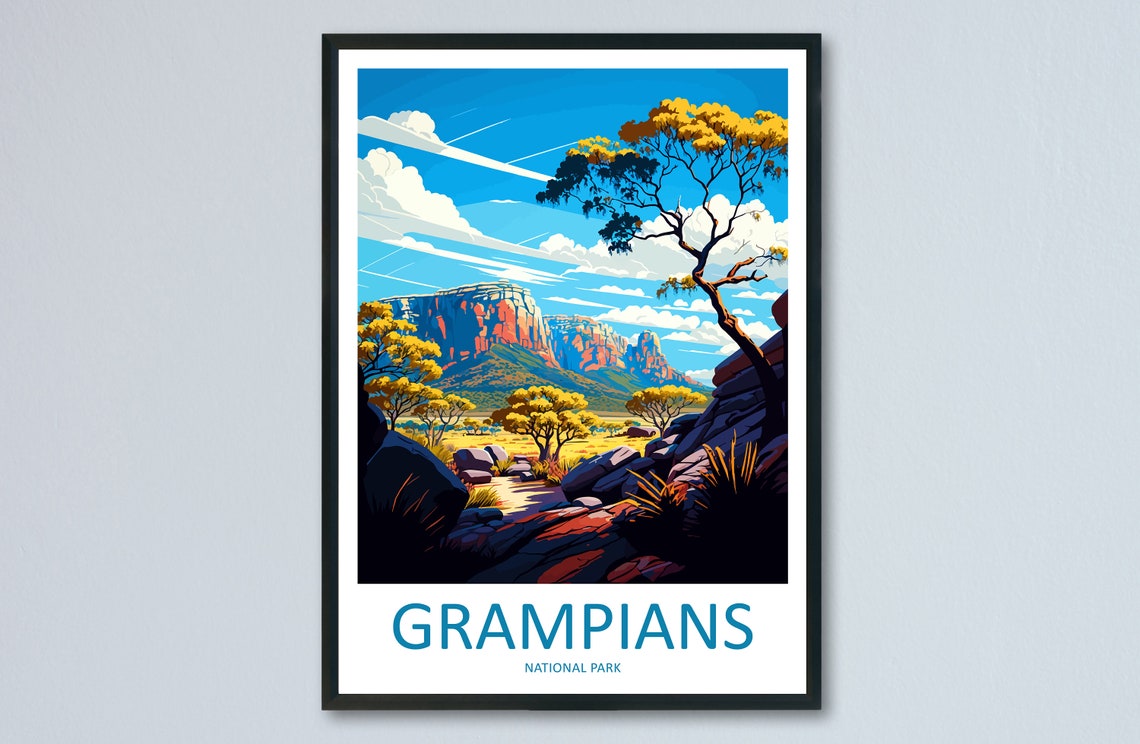 Grampians National Park Australia Red Sandstone Cliffs Poster