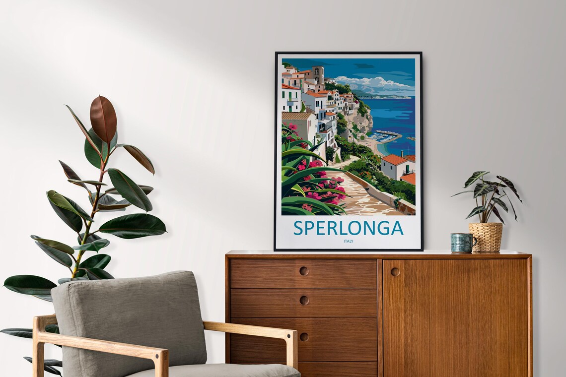Sperlonga Travel Poster, Italy Wall Art - Image 2