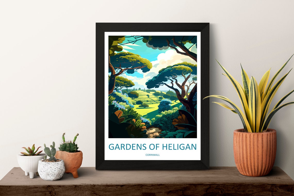 Gardens Of Heligan Travel Print Wall Art Gardens Of Heligan Wall Hanging Home Dcor Gardens Of Heligan Gift Art Lovers England Art Lover - Image 3