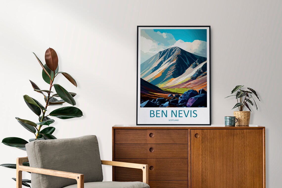 Ben Nevis Travel Poster, Scotland Place Decor - Image 2