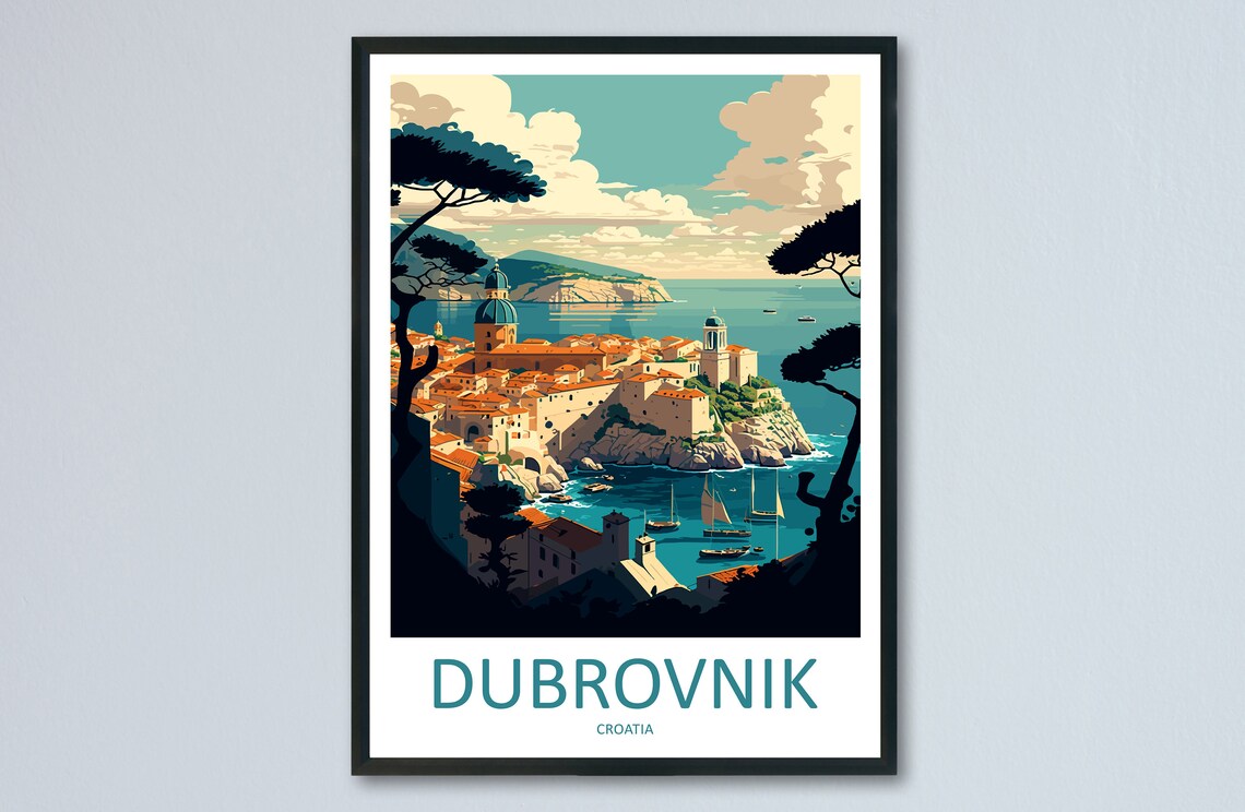 Dubrovnik Home Dcor Gift Lovers Travel Poster