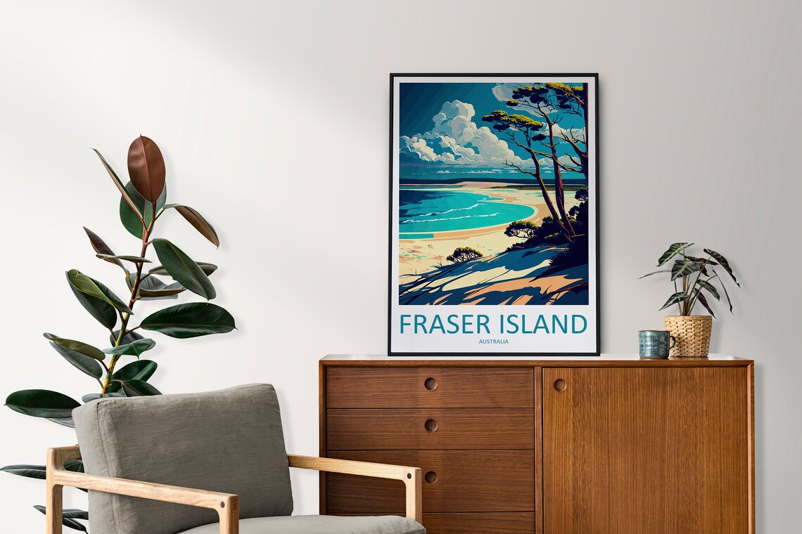Fraser Island Travel Poster, Australia Wall Art - Image 2