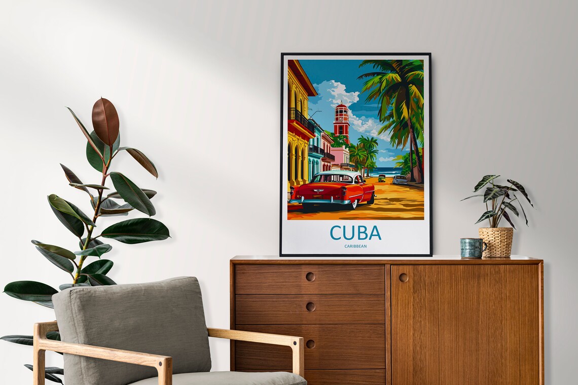 Cuba Home Decor Travel Poster - Image 2