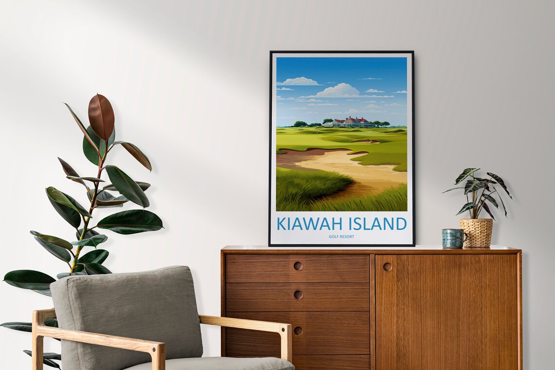Kiawah Island Golf Club Travel Poster, Golf Art - Image 2