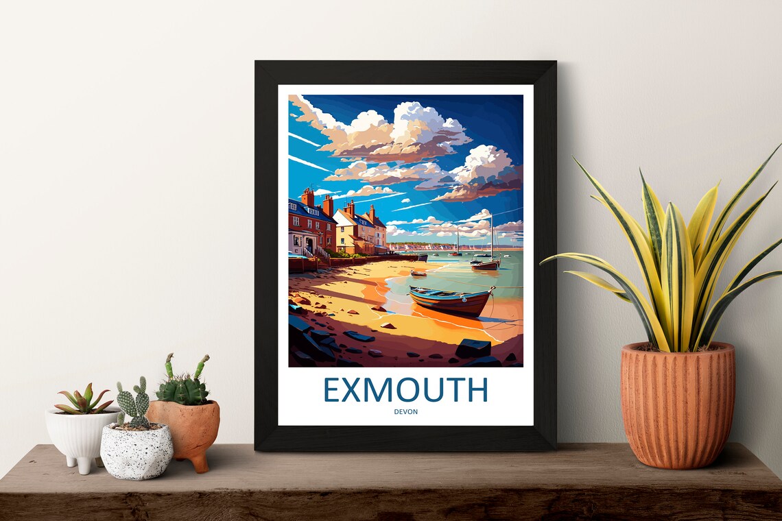 Exmouth Travel Poster, England Wall Art - Image 3