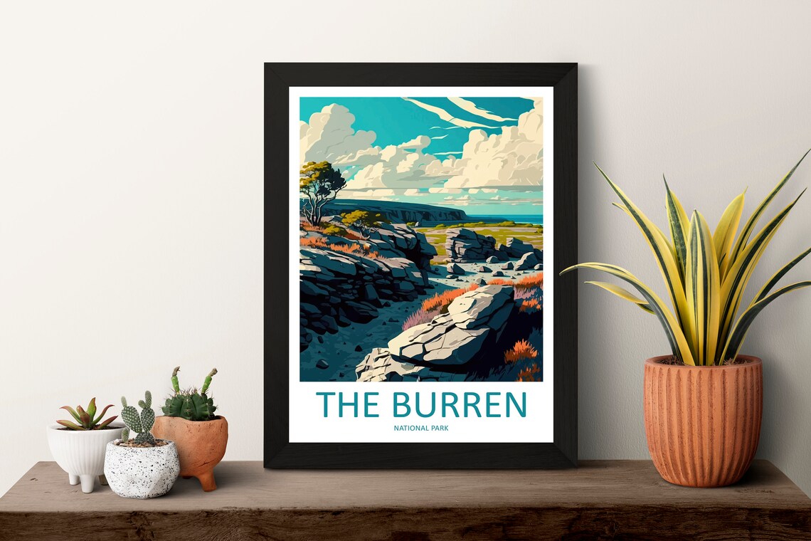 The Burren National Park Travel Poster, Ireland - Image 3