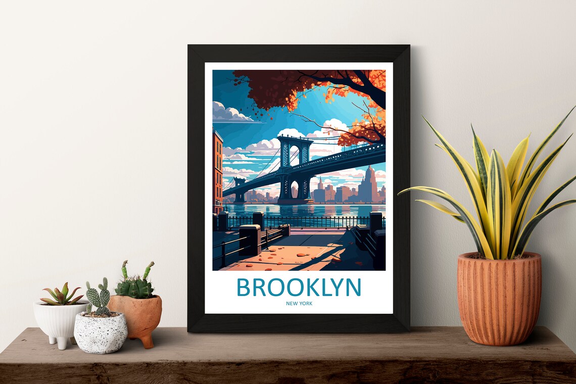 Brooklyn New York Travel Poster, Home Decor - Image 3