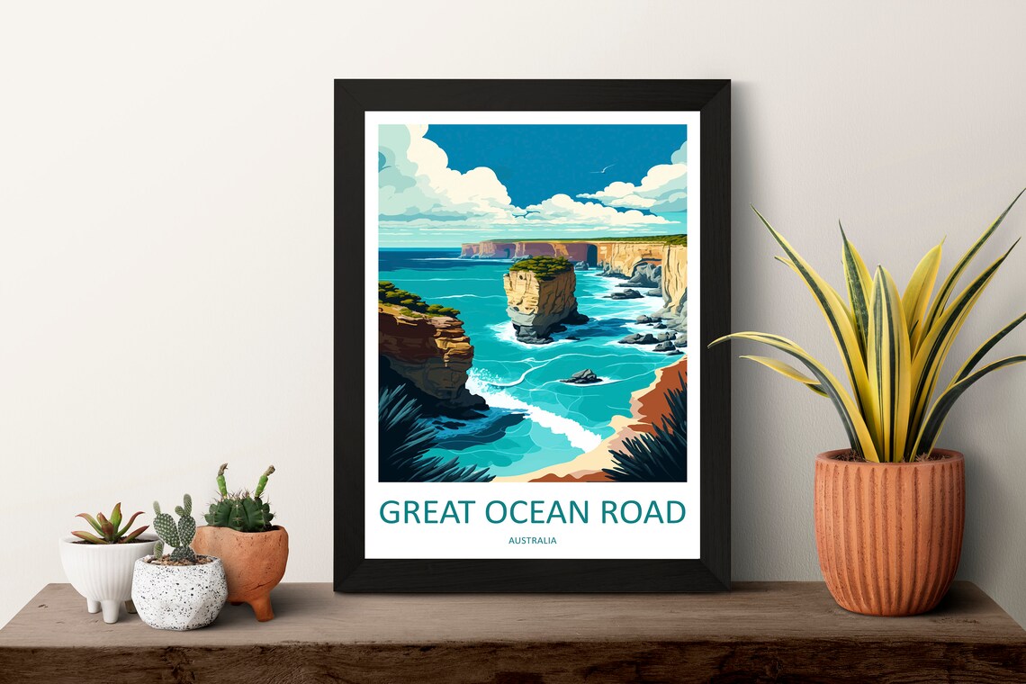 Great Ocean Road Travel Poster, Australia Road Trip - Image 3