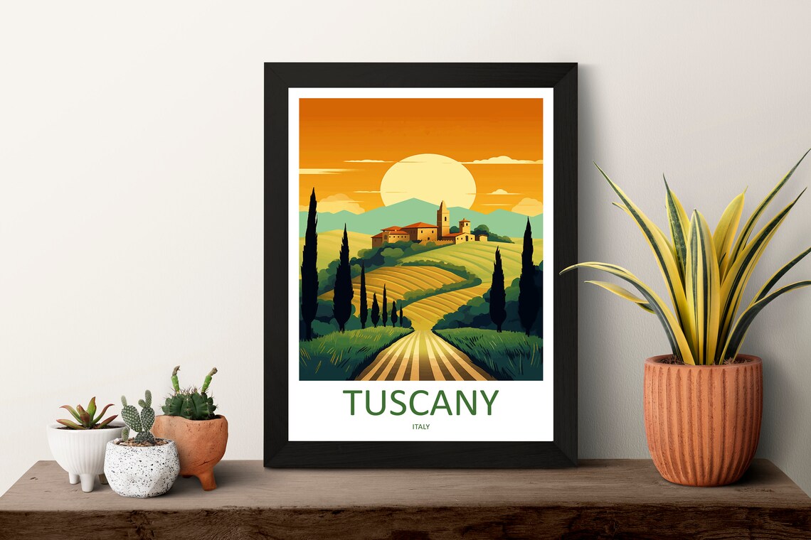 Tuscany Italy Wall Hanging Travel Poster - Image 3