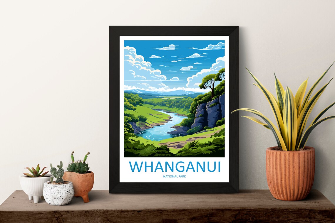 Whanganui National Park River Gorge Lush Valley New Zealand Poster - Image 3