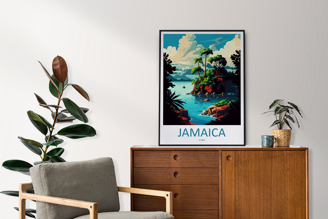 Jamaica Travel Print Poster, Caribbean Wall Art - Image 2