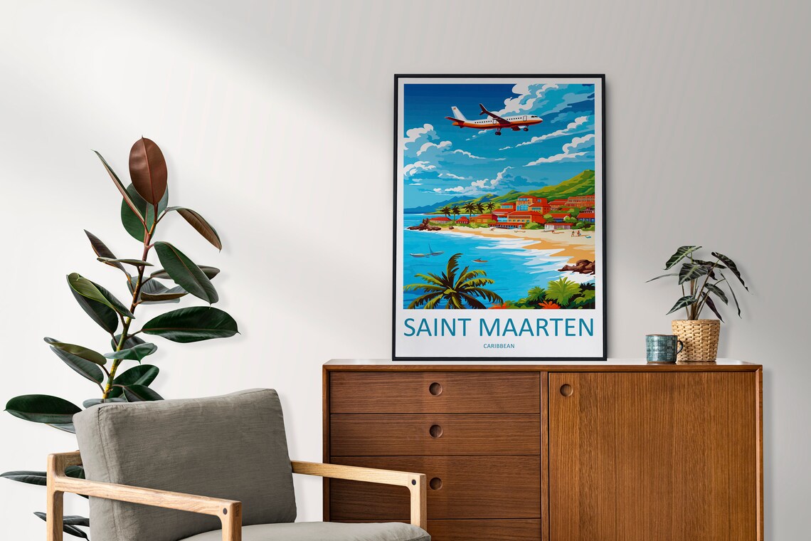 Saint Maarten Travel Poster, Caribbean Wall Art - Image 2