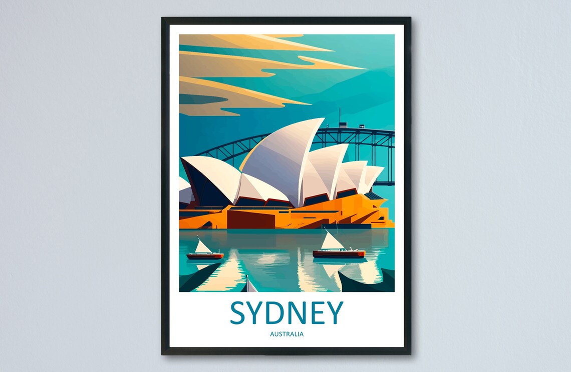 Sydney Opera House Home Decor Gift Travel Poster