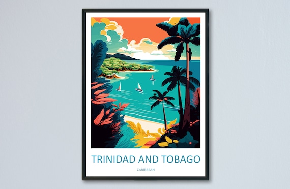 Trinidad And Tobago Travel Poster, Caribbean Travel Art
