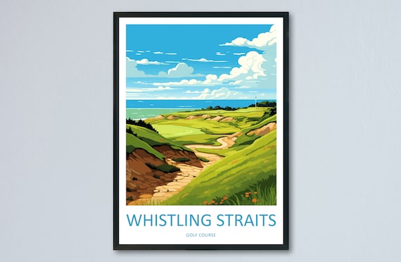 Whistling Straits Golf Course Lakeside Dunes Links Travel Poster