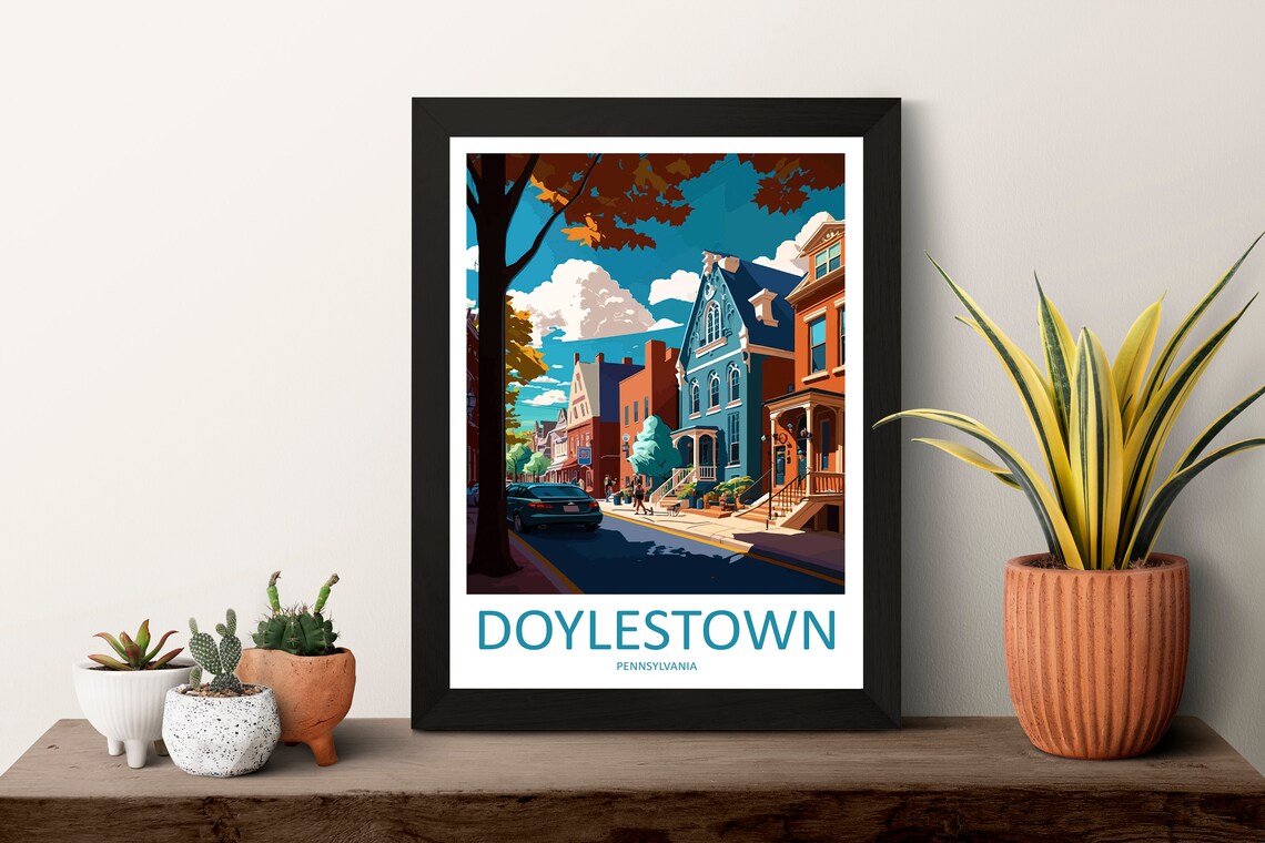 Doylestown Travel Poster, Pennsylvania Wall Art - Image 3