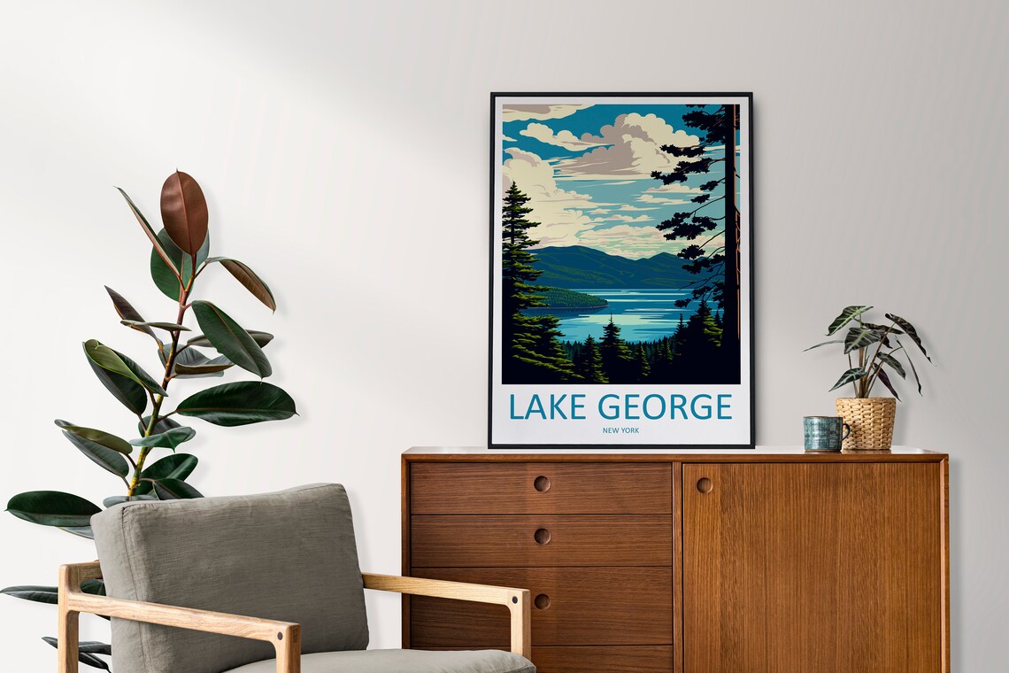 Lake George Travel Poster, New York State Art Print - Image 2