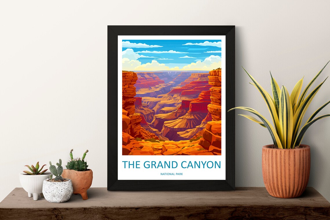 Grand Canyon National Park Travel Poster, Arizona - Image 3