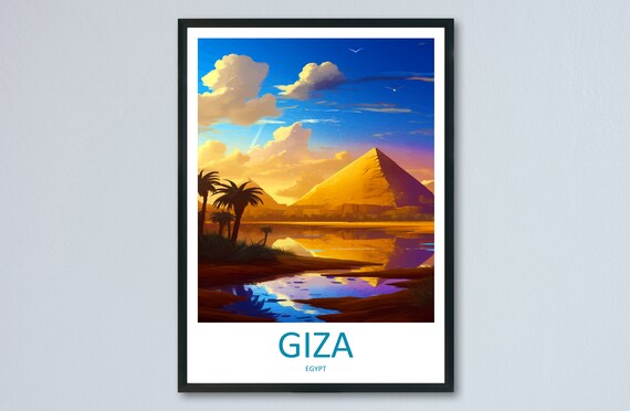 Cairo Travel Print Wall Art Cairo Egypt Wall Hanging Home Decoration Cairo Gift Art Lovers Wall Art Print Cairo Great Pyramids Of Giza