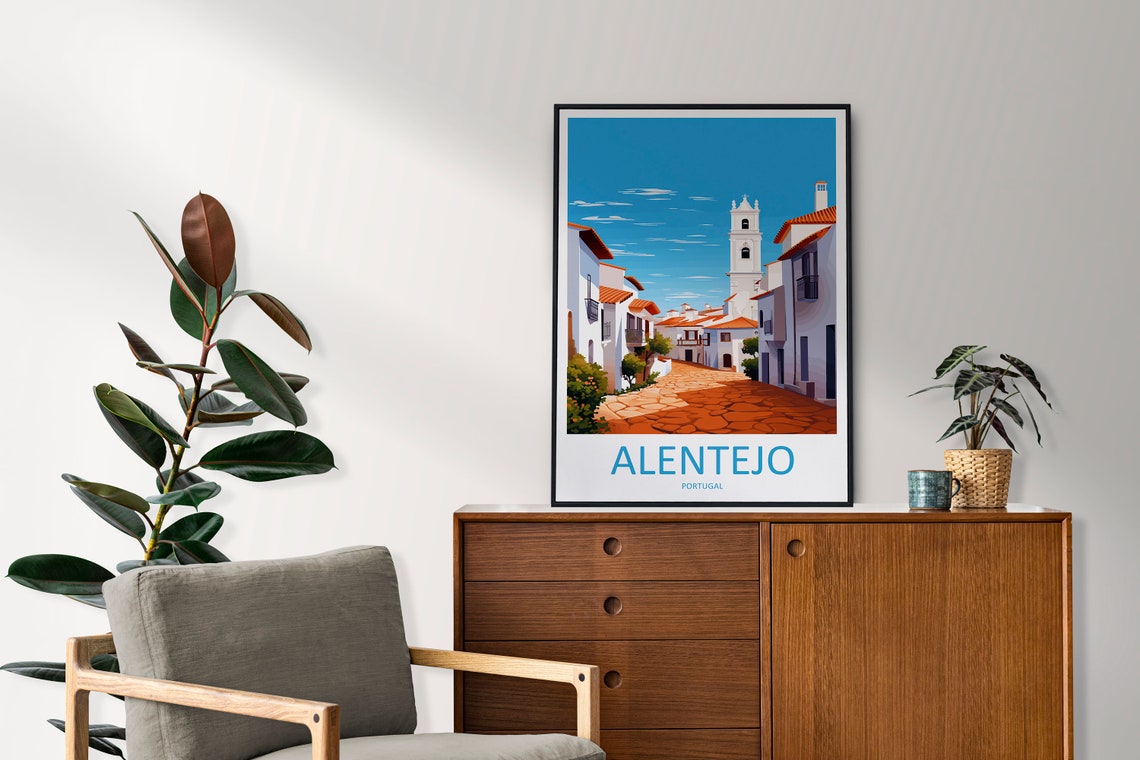 Alentejo Travel Print Wall Art Alentejo Wall Hanging Home Dcor Alentejo Gift Art Lovers Portugal Art Lover Gift Alentejo Wall Art - Image 2