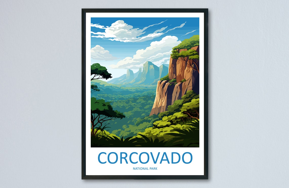 Corcovado National Park Costa Rica Rainforest Cliff View Poster