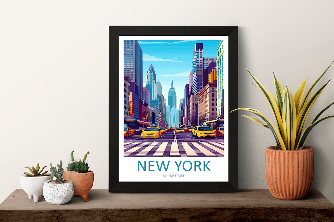 New York Travel Poster, New York State Art Print - Image 3