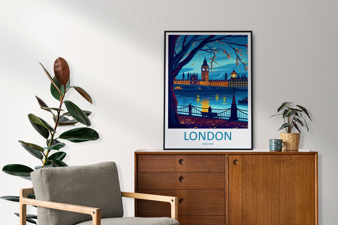 London Travel Poster, England City Wall Art - Image 2