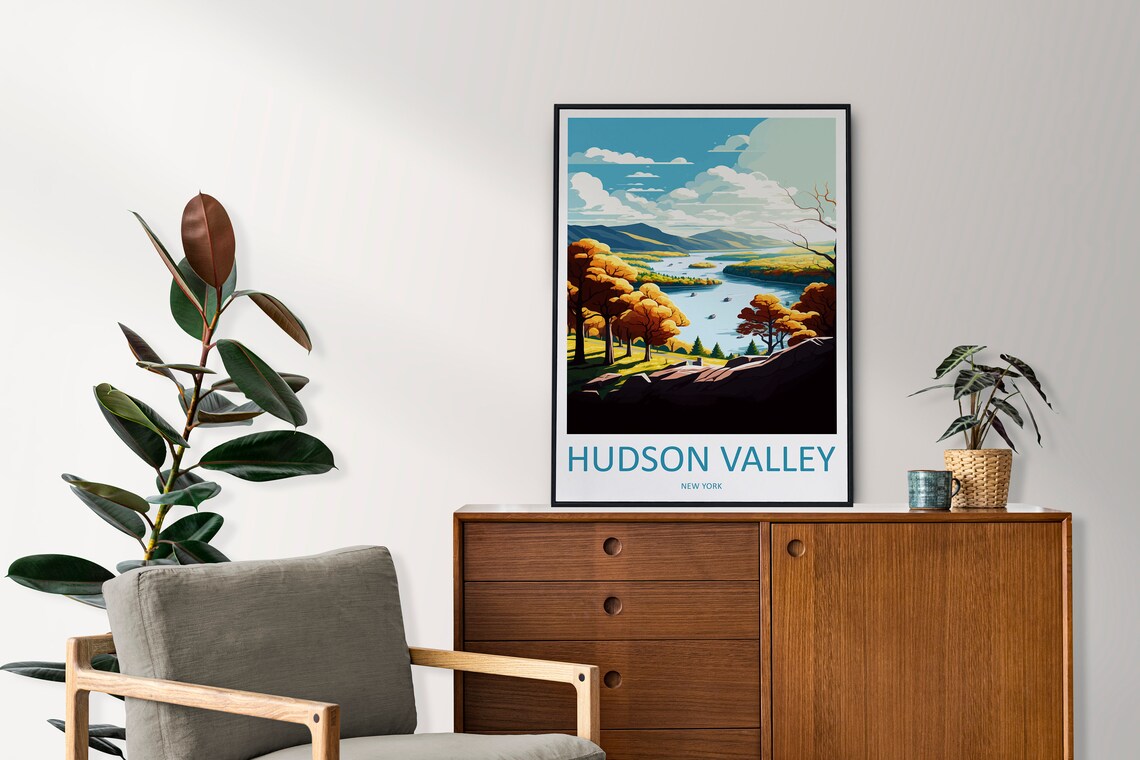 Hudson Valley Travel Poster, New York State Art - Image 2