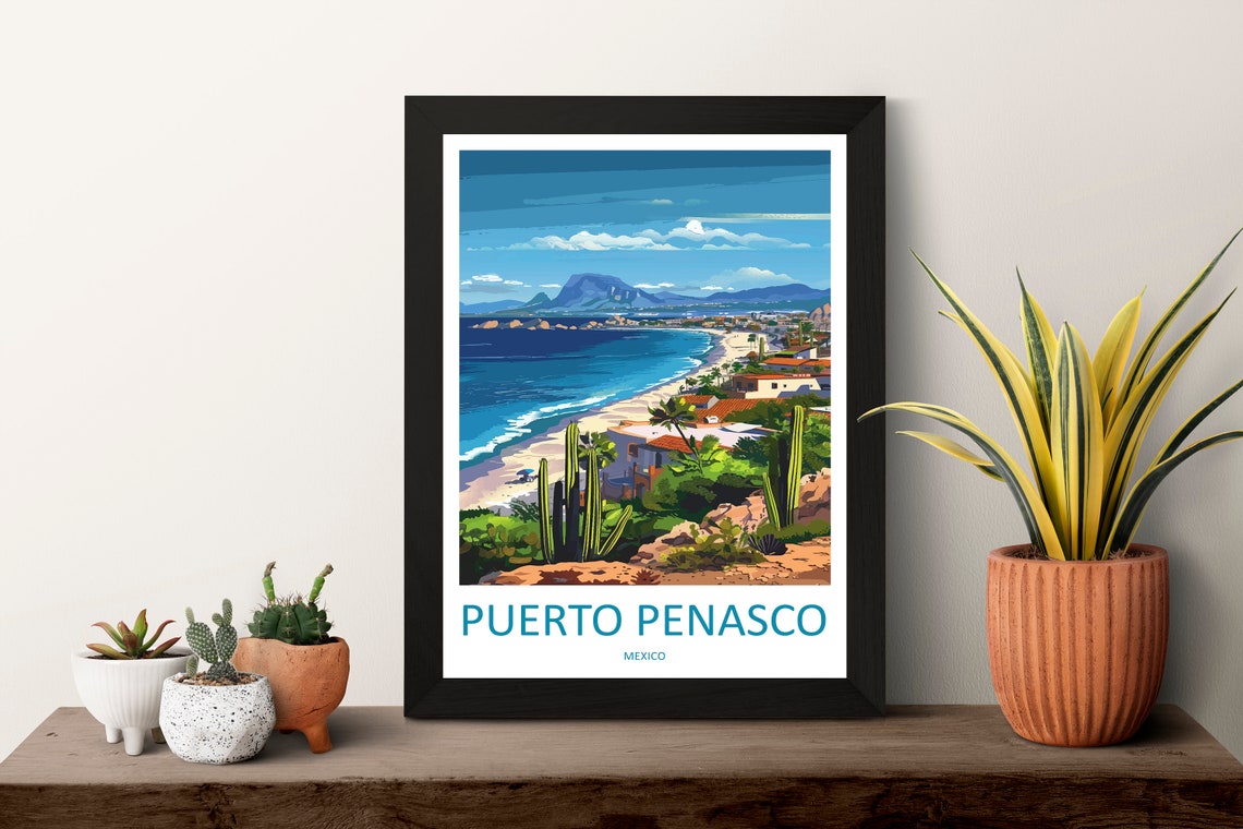 Puerto Peasco Travel Print Wall Art Puerto Peasco Home Decoration Puerto Peasco Gift Art Lovers Art Print Art Puerto Peasco Poster Art - Image 2