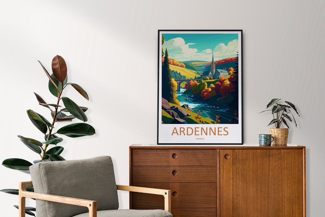 Ardennes Print Ardennes Home Dcor France Art Print Ardennes Wall Print For France Gift Wall Hanging Ardennes France Home Decor Ardennes Art - Image 2