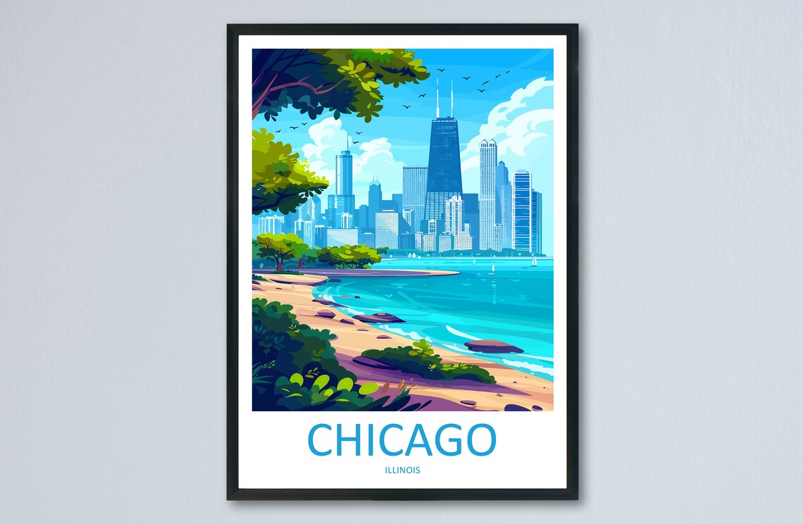 Chicago Gift For Art Lovers Travel Poster