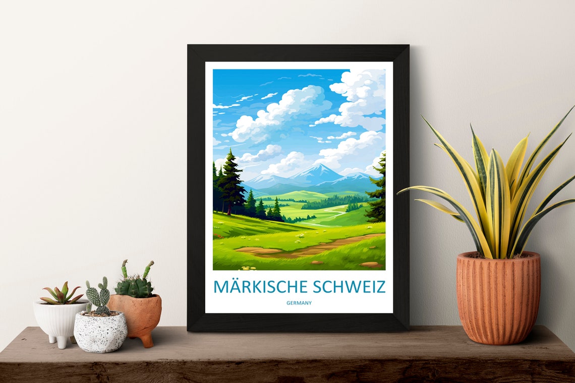 Markische Schweiz Germany Rolling Hills Mountain View Poster - Image 3