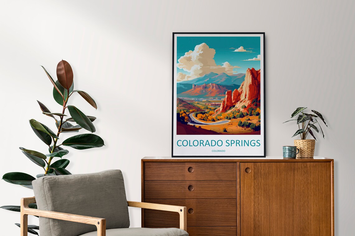 Colorado Springs Travel Poster, Wall Art Print - Image 2