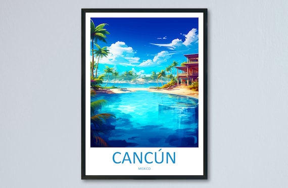 Cancun Travel Print Wall Art Hanging Home Decoration Gift Lovers Poster Decor
