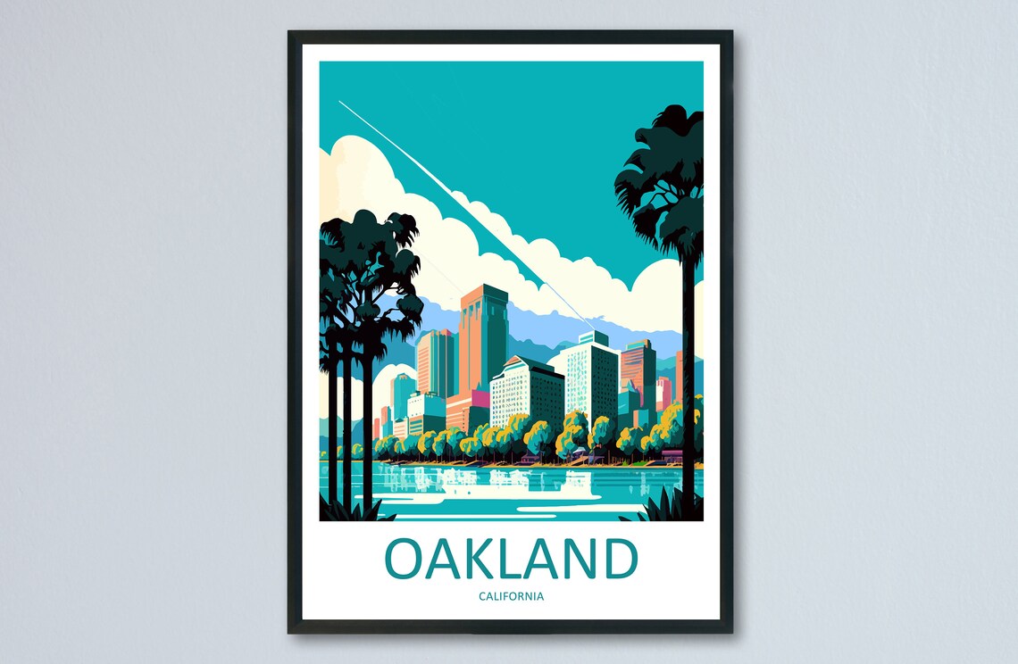 Oakland Travel Poster, California Place Print
