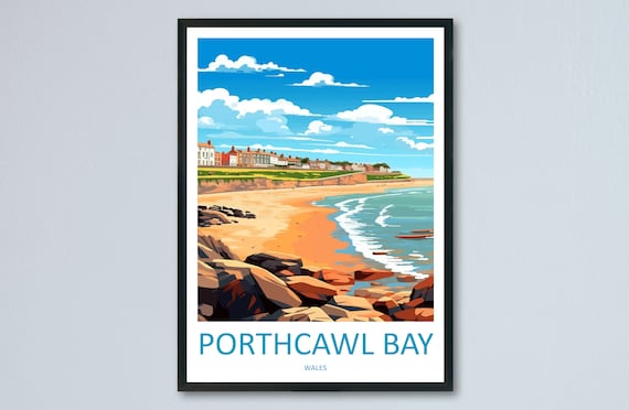 Porthcawl Bay Landscape Art Print