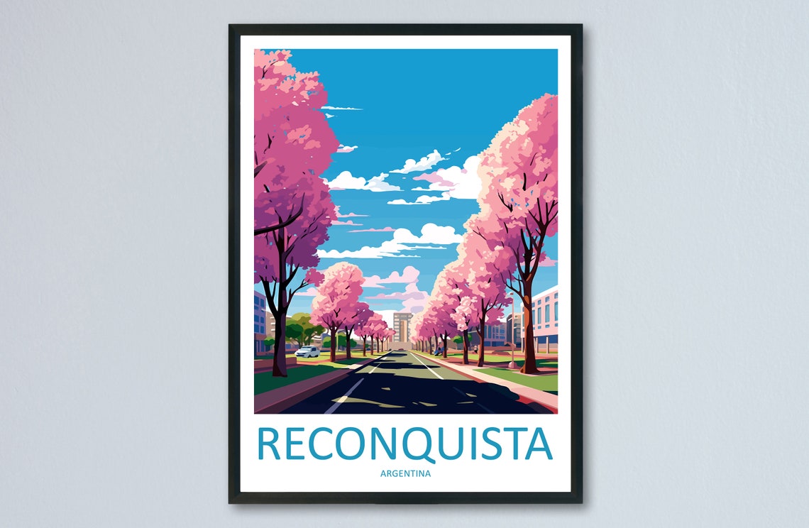 Reconquista Travel Print Wall Art Reconquista Wall Hanging Home Decor Reconquista Gift Art Lovers Wall Art Print Art Argentina Travel Poster