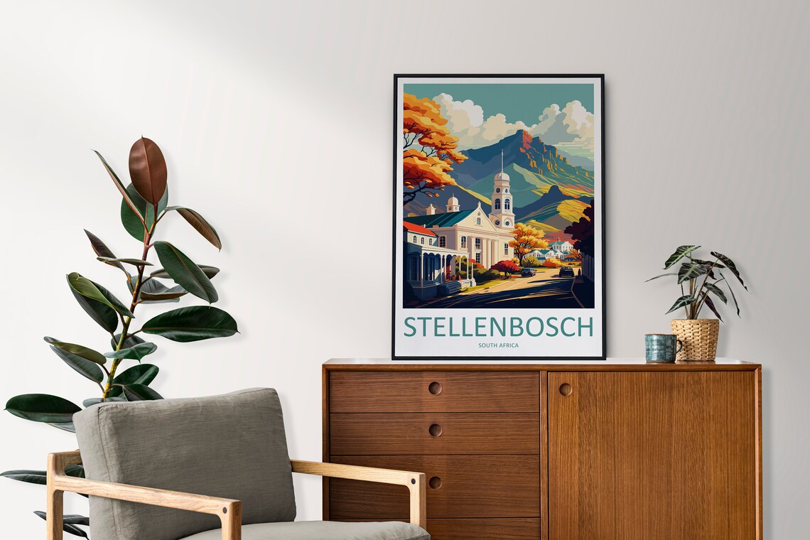 Stellenbosch Travel Poster, South Africa Wall Decor - Image 2