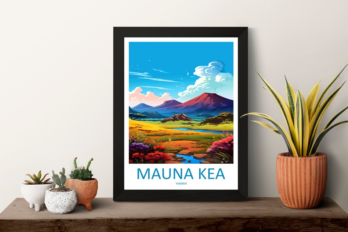 Mauna Kea Travel Poster, Hawaii Place Print - Image 3