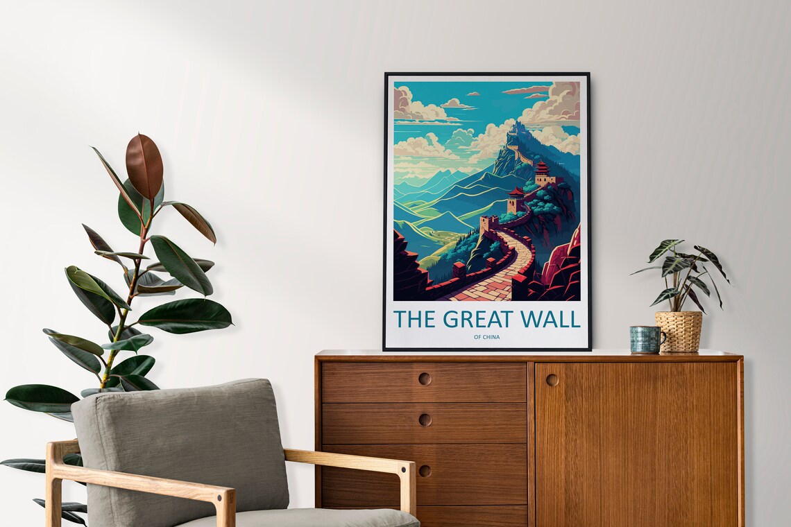 Great Wall Of China Travel Poster, China Travel Print - Image 2