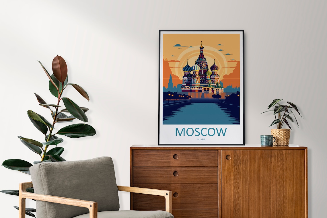 Moscow Travel Poster, Russia Home Decor Landscape - Image 2