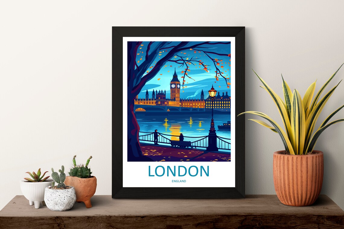 London Travel Poster, England City Wall Art - Image 3