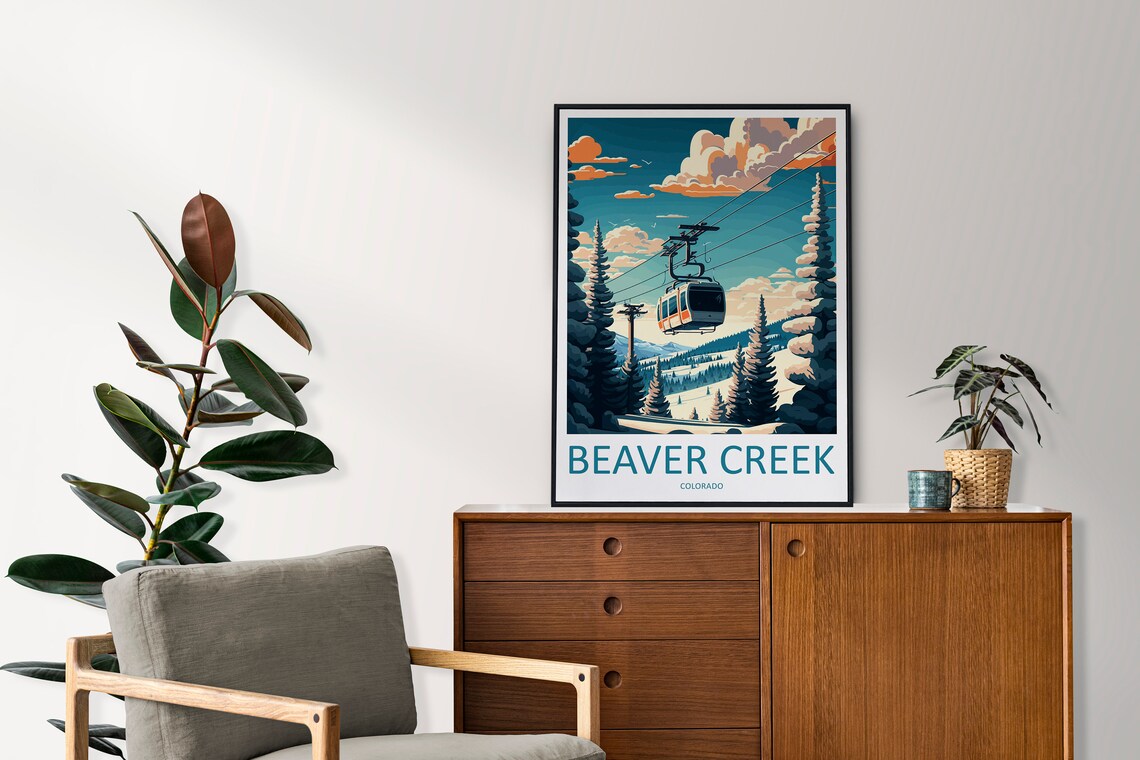 Beaver Creek Travel Poster, Ski Wall Art - Image 2