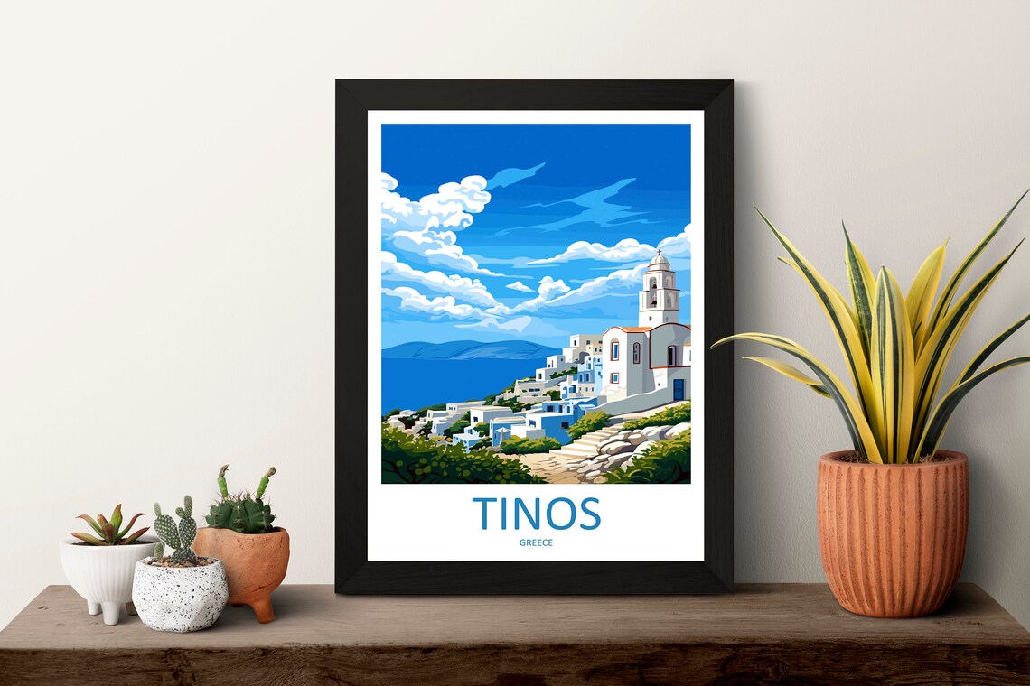 Tinos Greece Travel Poster, European Place Print - Image 3