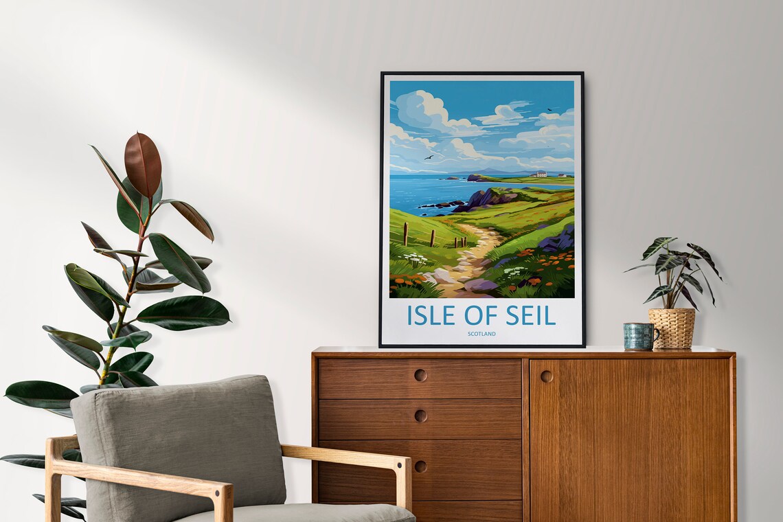 Isle Of Seil Travel Poster, Scotland Place Print - Image 2