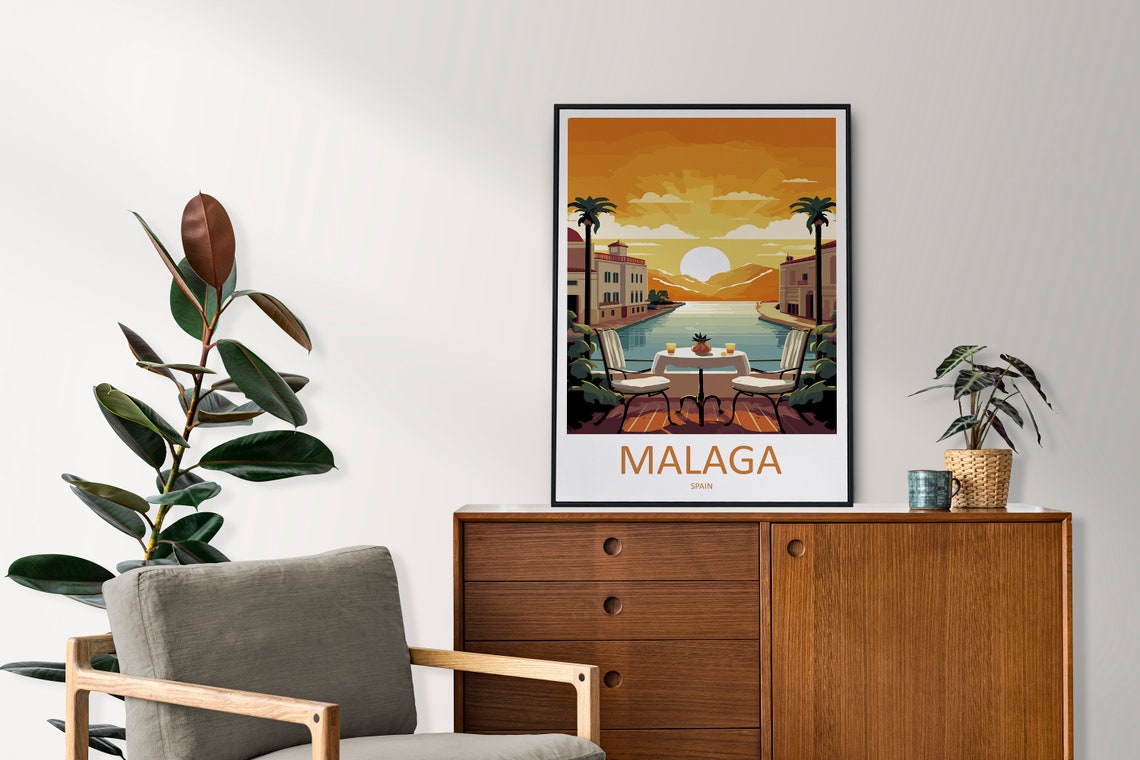 Malaga Travel Poster, Spain Wall Decor - Image 2
